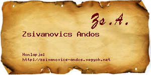Zsivanovics Andos névjegykártya